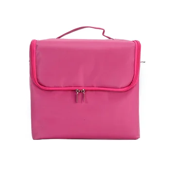 

Cosmetics Large Capacity Solid Nail Art Jewellery Wear Resistant Shoulder Strap Portable Travel Mascaras Zippered Storage Bag