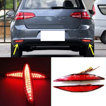 

CYAN SOIL BAY For Golf 7 2013-2015 Rear Bumper Reflector Warn Brake Turn Fog Light,Turn Signal Light With Normal DRL Brake Light