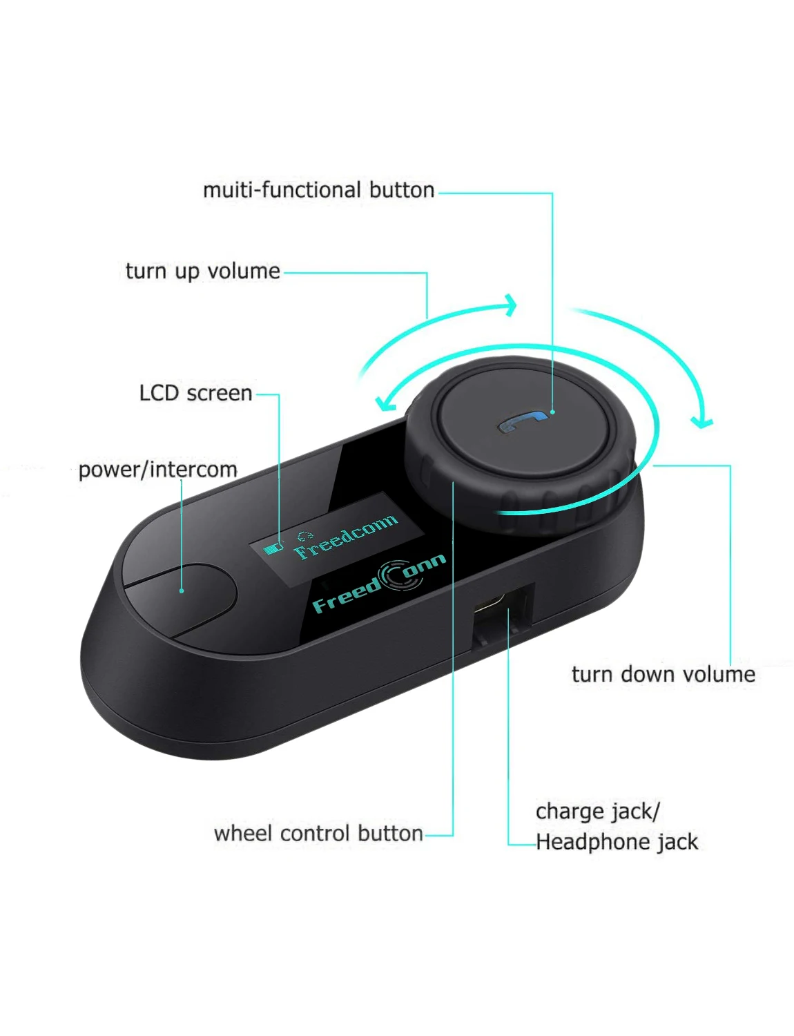 FreedConn 800M TCOM SC мотоциклетные Bluetooth шлемы беспроводная гарнитура внутренней связи
