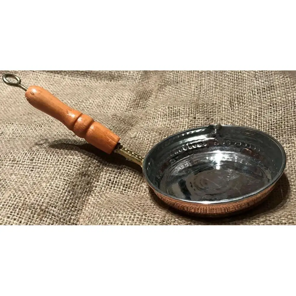 Деревянные ручной работы ручка медная сковорода соусы сотейник для ресторанов и