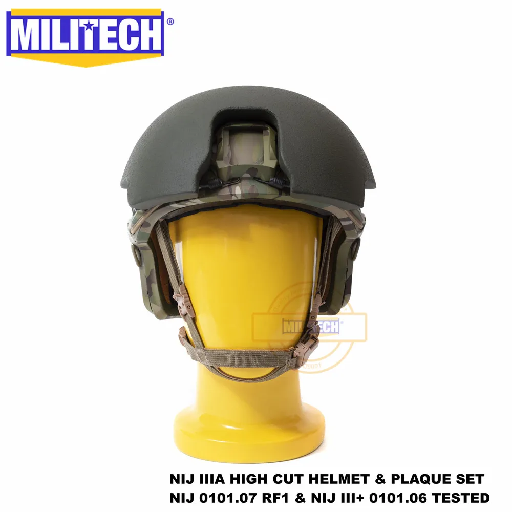 ISO сертифицированный MILITECH NIJ III+ Быстрый MC 2 в 1 OCC Dial Liner High XP Cut пуленепробиваемый арамидный баллистический шлем NIJ 0101,07 RF1