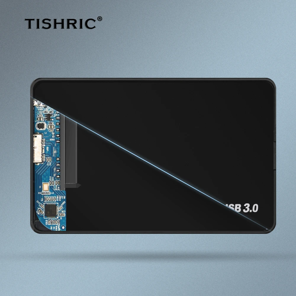 TISHRIC- HD ̽ USB 3 USB2.0/3.0 SSD ϵ ũ ̺ HDD ڽ/Ŭ , 2.5 HD SATA to USB ִ 10 ׶Ʈ 5Gbps