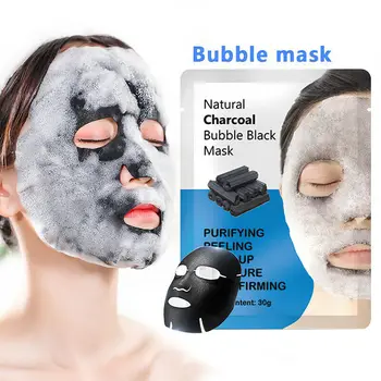 

1pcs Black Face Mask Bamboo Charcoal Blackhead Bubble Sheet Masks Deep Cleansing Moisturizing Whitening Facial Skin Care