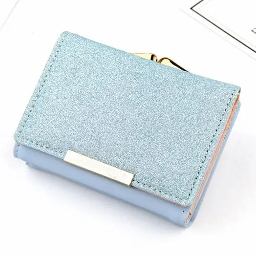 001-3 blue YOJESSY маленький кошелек для женщин люксовый бренд мини женские кошельки короткий кожаный кошелек кредитный держатель для карт женские кошельки - Цвет: 001-3 blue