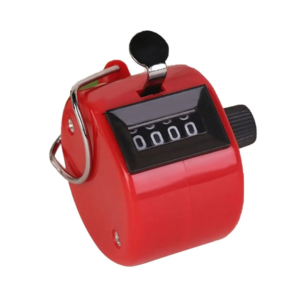

Clicker 4 Digit Number Counters Plastic Shell Hand Finger Display Manual Counting Tally Clicker Timer Soccer Golf Counter dropsh