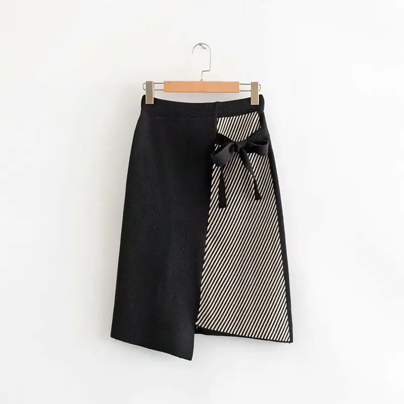 Women Clothes 2019 Women Wear Customized Stitching Color Tie Skirt Skirts Womens Skirt Modis Streetwear