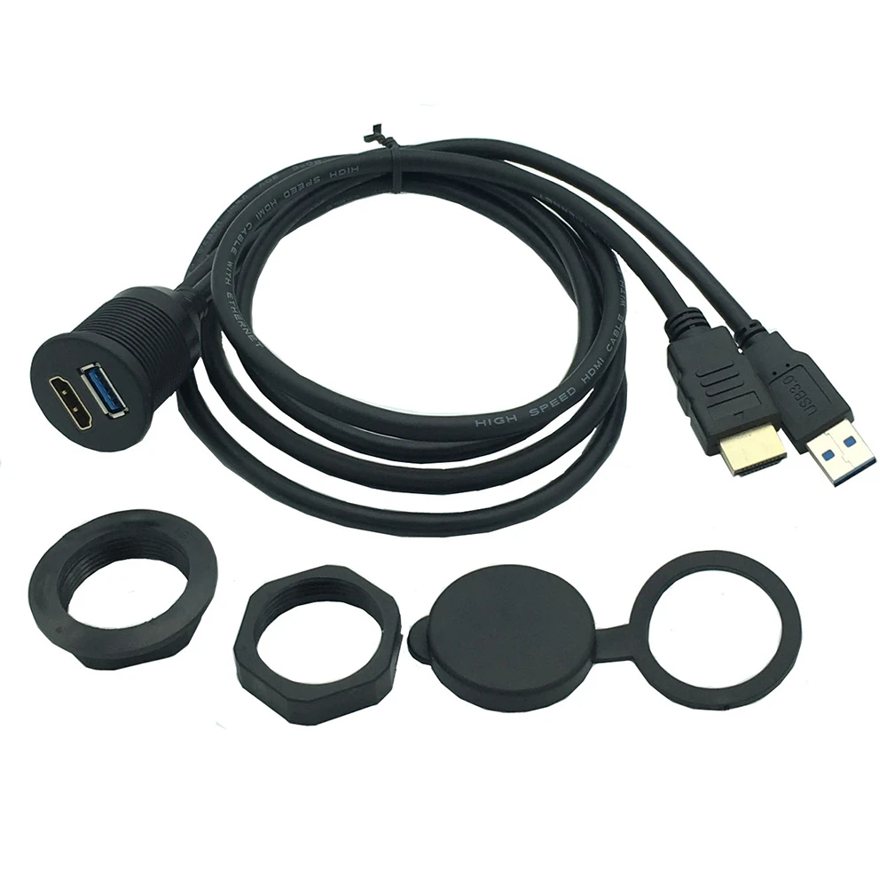 Водонепроницаемый Удлинительный Кабель USB 3 0 HDMI-совместимый штекер-гнездо