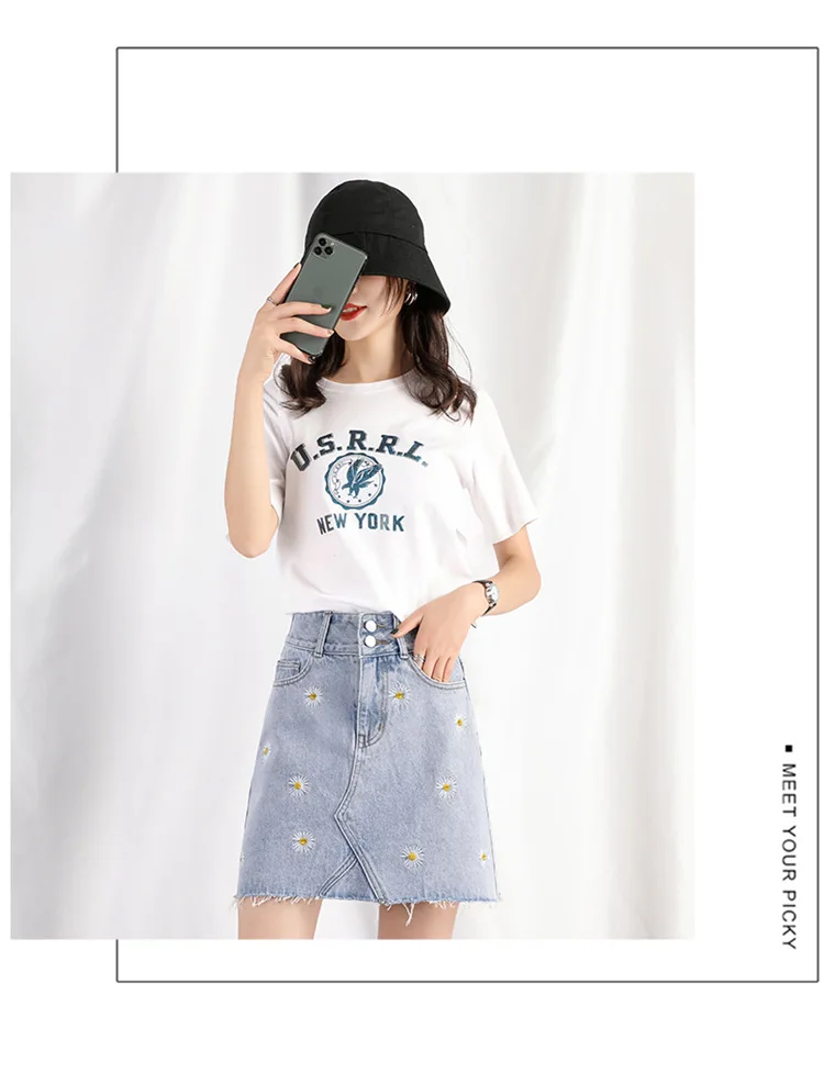 maxi skirts for women Woman 2021 Summer Skirts Womens Harajuku Sexy A-line Woman Jeans Short Skirt High Waist Denim Skirt Jean Korean Fashion Clothing tennis skirt outfits