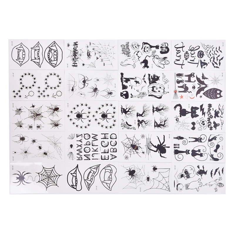 

Halloween Tattoo Sticker Small Mixed Tattoo Fun Temporary Waterproof Stickers