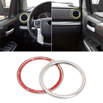 

Car-Styling !! Accessories Stainless Steel Side Air Vent Outlet Cover Trim 2pcs for Toyota Tundra 2014-2019