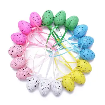 

18pcs/set Easter Eggs Kidc DIY Crafts Hand Painted Hanging Tree Dove Egg Easter Educational Toys for Children Birthday gift