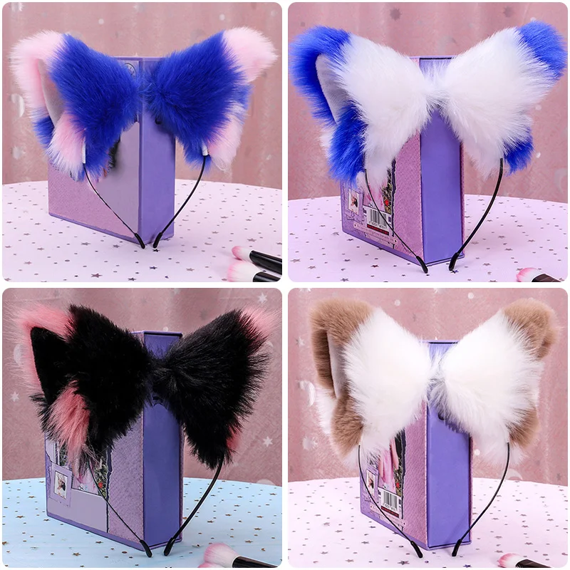 best halloween costumes Big Furry Animal Cat Fox Ear Plush Headband Kawaii Lolita Maid Hair Band Hoop Women Halloween Anime Cosplay Party Fancy Headwear best halloween costumes