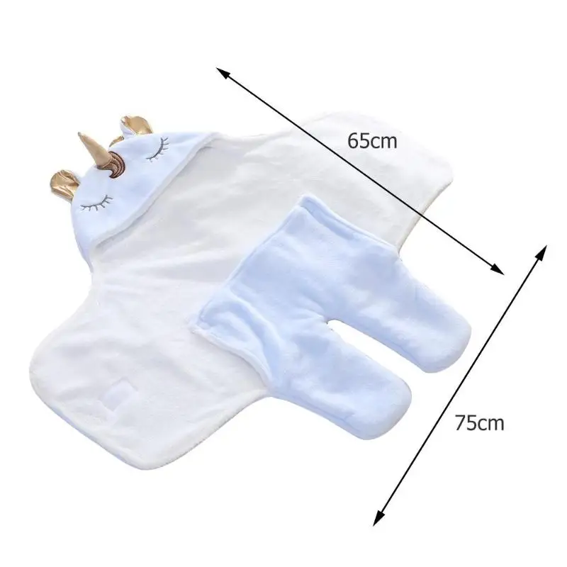 Спальный мешок для новорожденных коралловый бархат Пеленальное Одеяло мультфильм спальный комплект для младенца коляски кровать одеяло