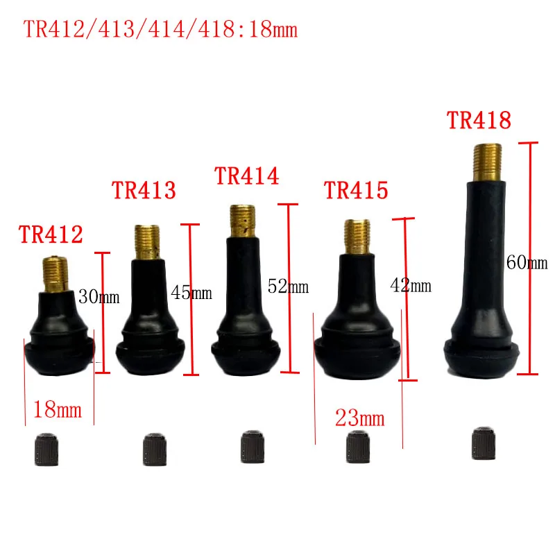 Valves TR413 bague chromée par 10ex 