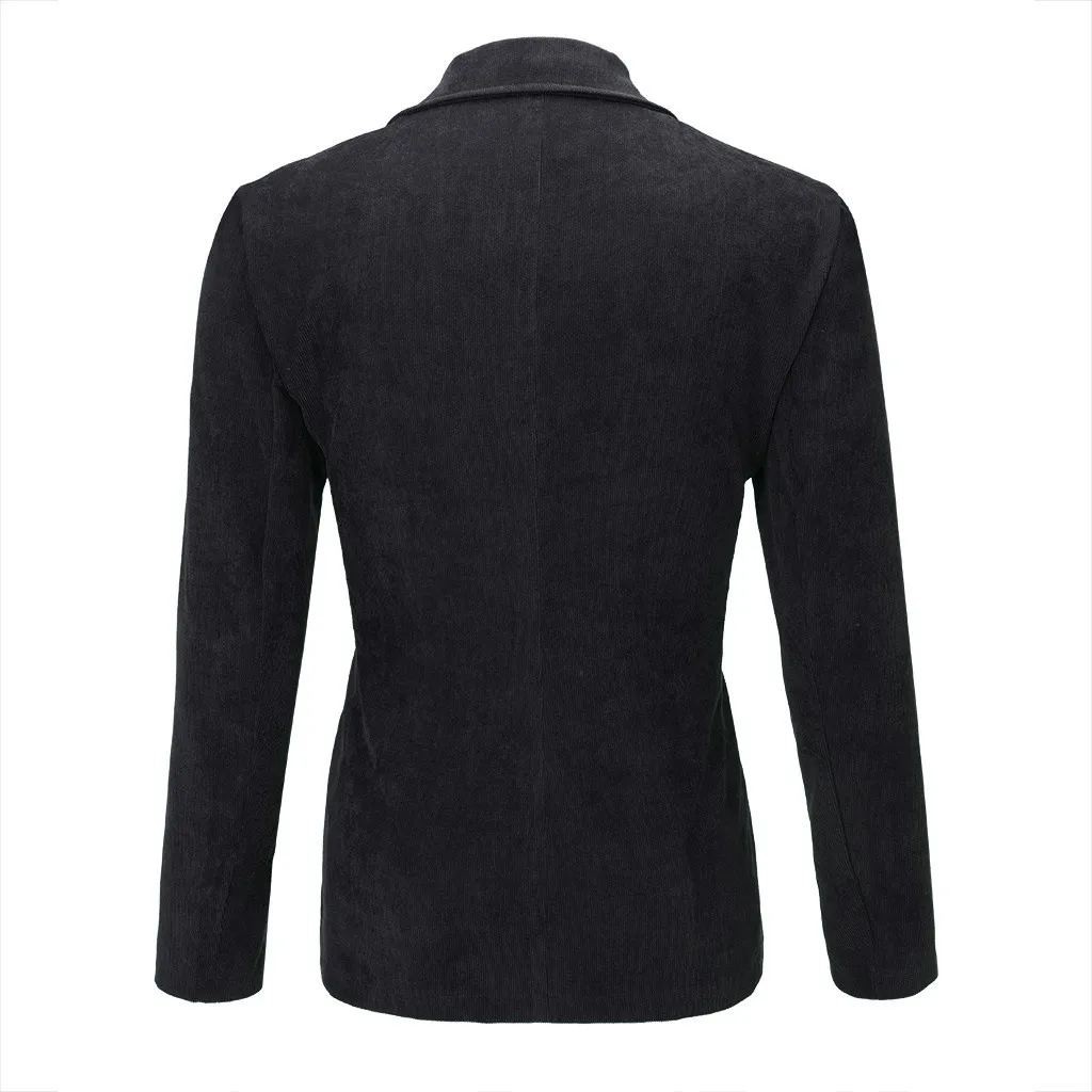 SAGACE куртка мужская модная весенняя новая английская Повседневная однотонная высококачественная повседневная Вельветовая однобортная Верхняя одежда#45