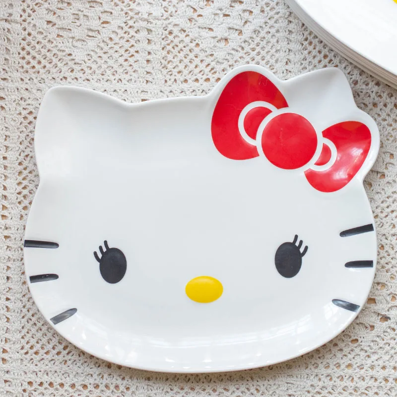 HelloKitty милый мультфильм керамические фруктовые закуски тарелка японский стейк Блюдо Набор Китай подносы для десерта тарелка