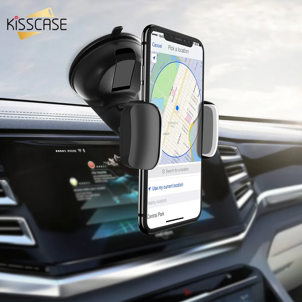 KISSCASE Универсальный Автомобильный держатель для телефона на присоске Samsung A50 A70 A30