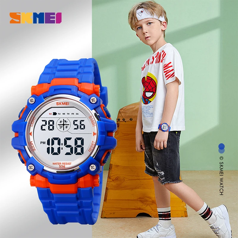SKMEI Kids Watches Casual Child Boys Girls Stopwatch Led Clock Watch Waterproof Electronic Sports Wristwatches For Children 1616