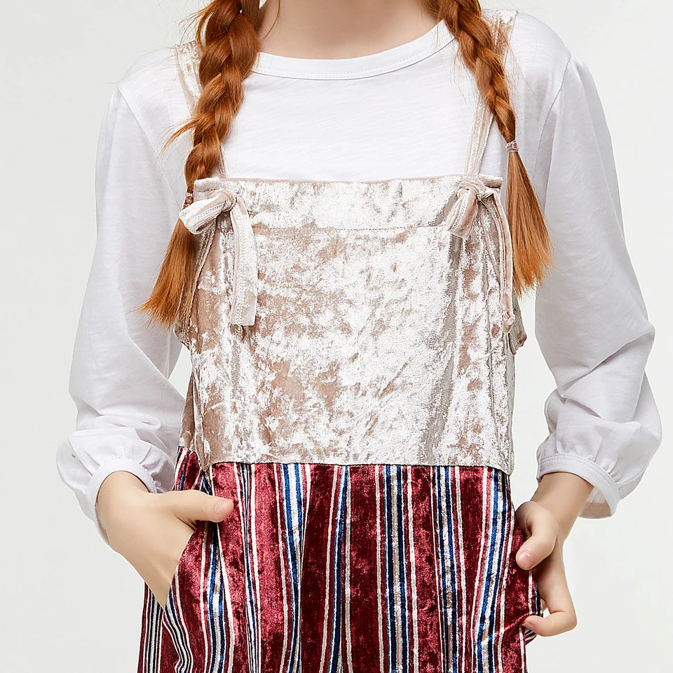 CupofSweet Kiddie/комбинезоны для девочек детский комбинезон свободного кроя, коллекция года, осенние корейские модные повседневные детские комбинезоны без рукавов с широкими штанинами