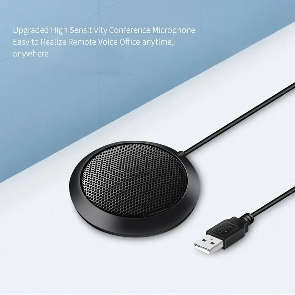 Usb микрофон проводной 360 градусов звукосниматель Аудио Видео всенаправленный микрофон Настольный Конференц-компьютер Черный