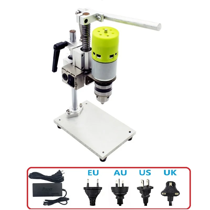 

Миниатюрный сверлильный станок из чистого алюминия, «сделай сам», высокоточный мини-станок для сверления, миниатюрный маленький настольный