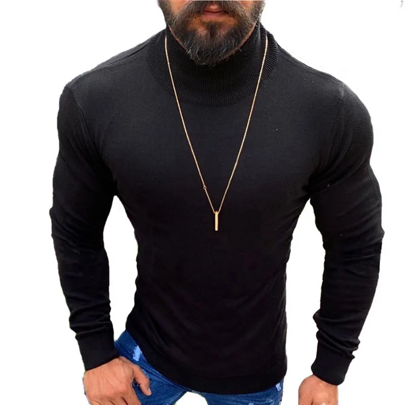 Laamei модный свитер для мужчин s пуловеры водолазка Slim Fit Джемперы вязаный Woole теплый корейский стиль повседневная одежда для мужчин