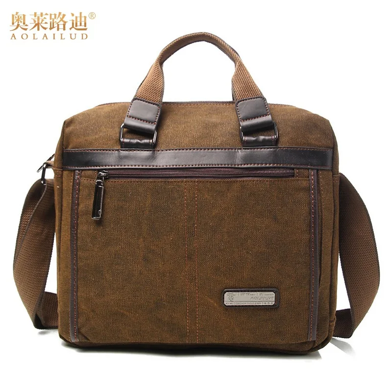 

2019 Spring And Summer New Products Large Capacity Hand Retro Trend Korean-style Men's Canvas Laptop Bag Cross-body Single-shoul