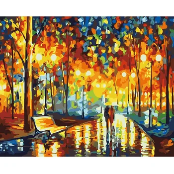 

1 Set Paint by Numbers Kit DIY Oil Painting Without Frame For Home Decoration You and Me 40 x 50cm