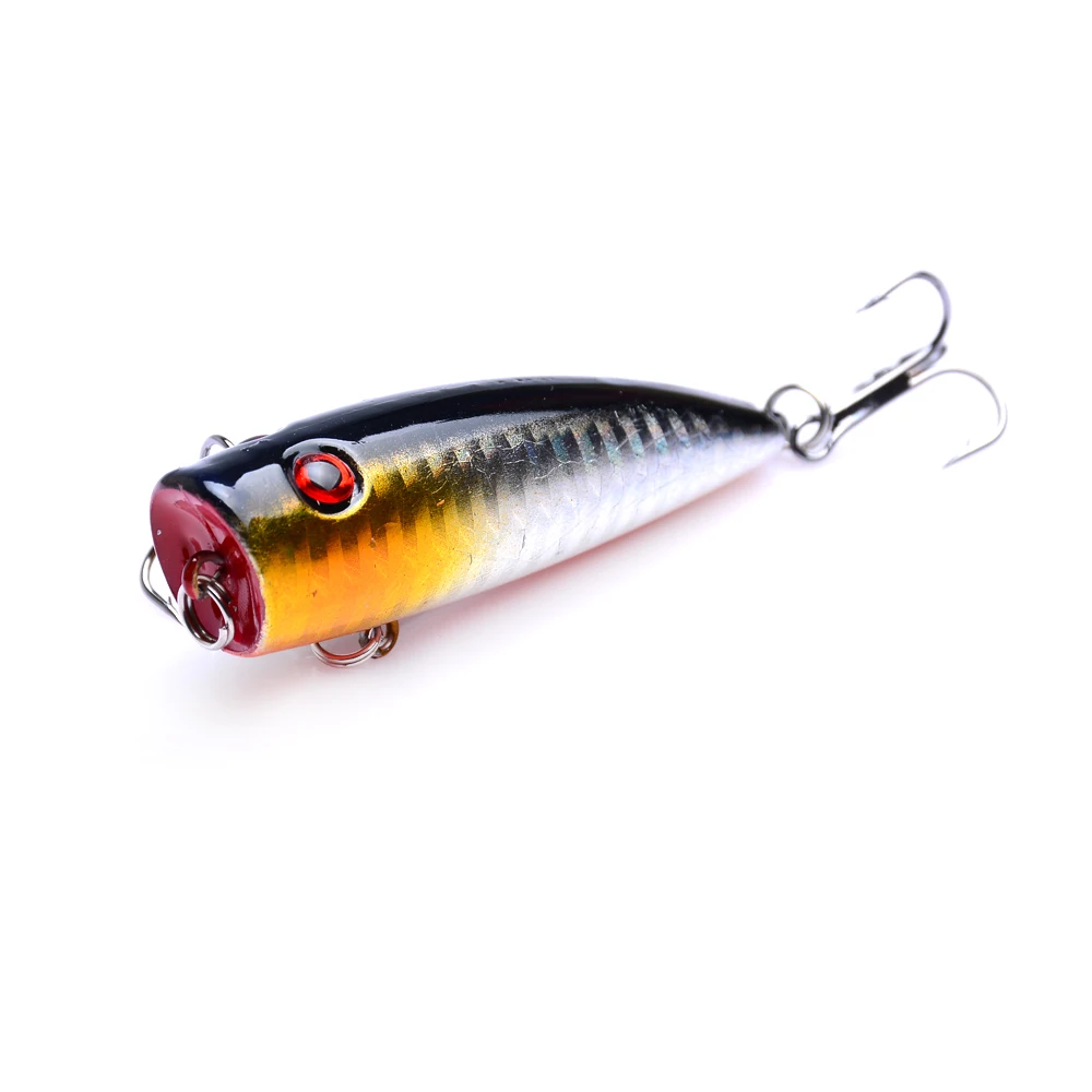 

YUZI Popper Wobbler Fishing lure With 4# hooks 7cm 9g floating crankbait artificial bait poper pesca carp pike