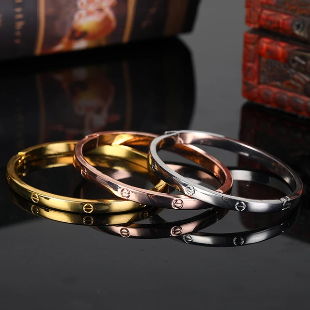 Exquisite Gold Silver Rose Gold Tricolor Open Bangles For Girls And  Children Handmade 3 Pcs Metal Bangles - AliExpress Jewelry & Accessories