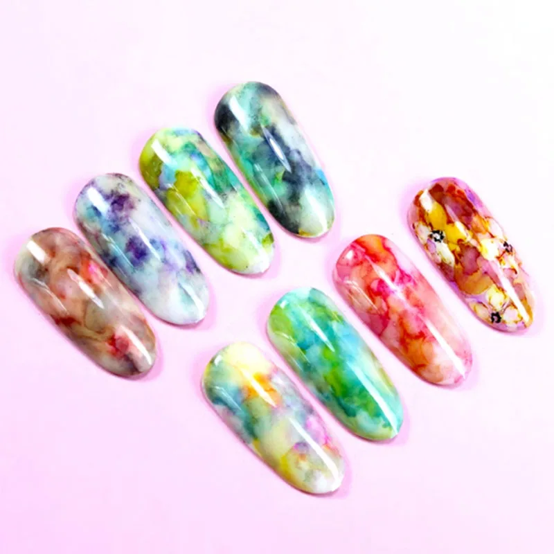 1 шт DIY акварельные чернила лак для ногтей гель с рисунком цветения дымчатый лак для маникюра CTN88