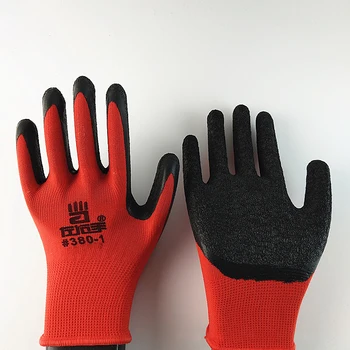 

12 Pairs Working Protective Gloves Nylon Latex Wrinkled Gloves Cut-resistant Wear-resistant Non-slip Gloves Mens Work Gloves