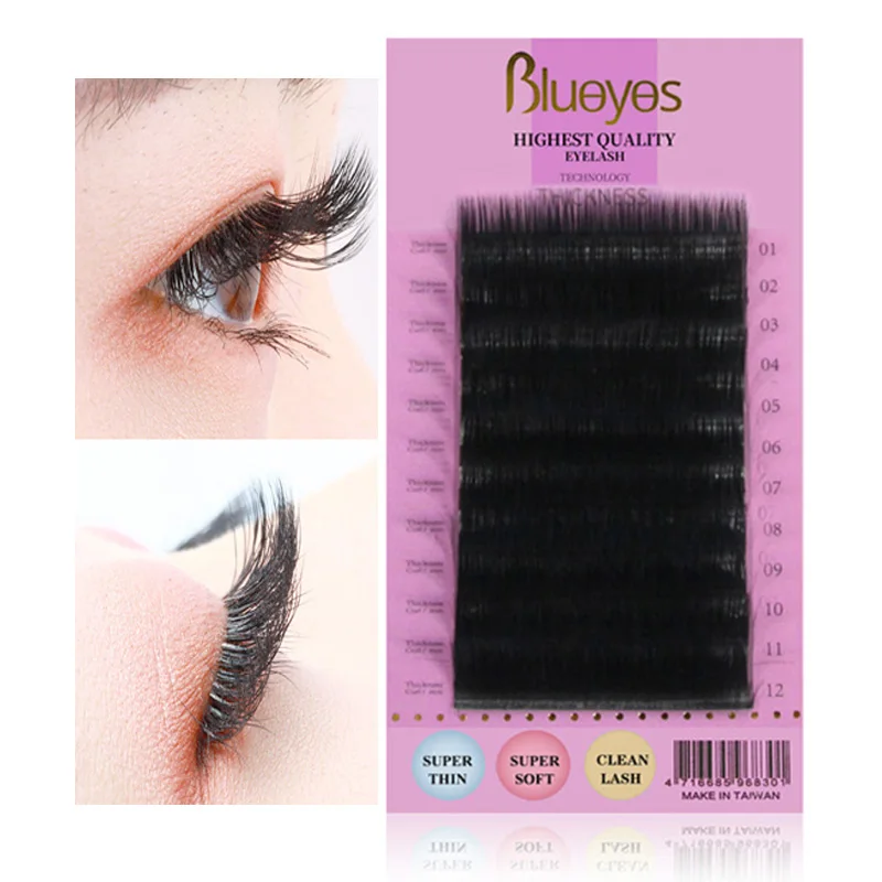 Ресницы норковые для наращивания Blueyes натуральные накладные ресницы макияжа