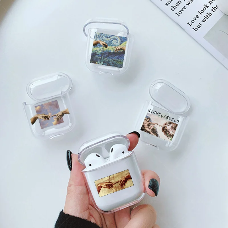 Чехол для телефона с абстрактным рисунком Apple Airpods 2/1 мягкий чехол милыми