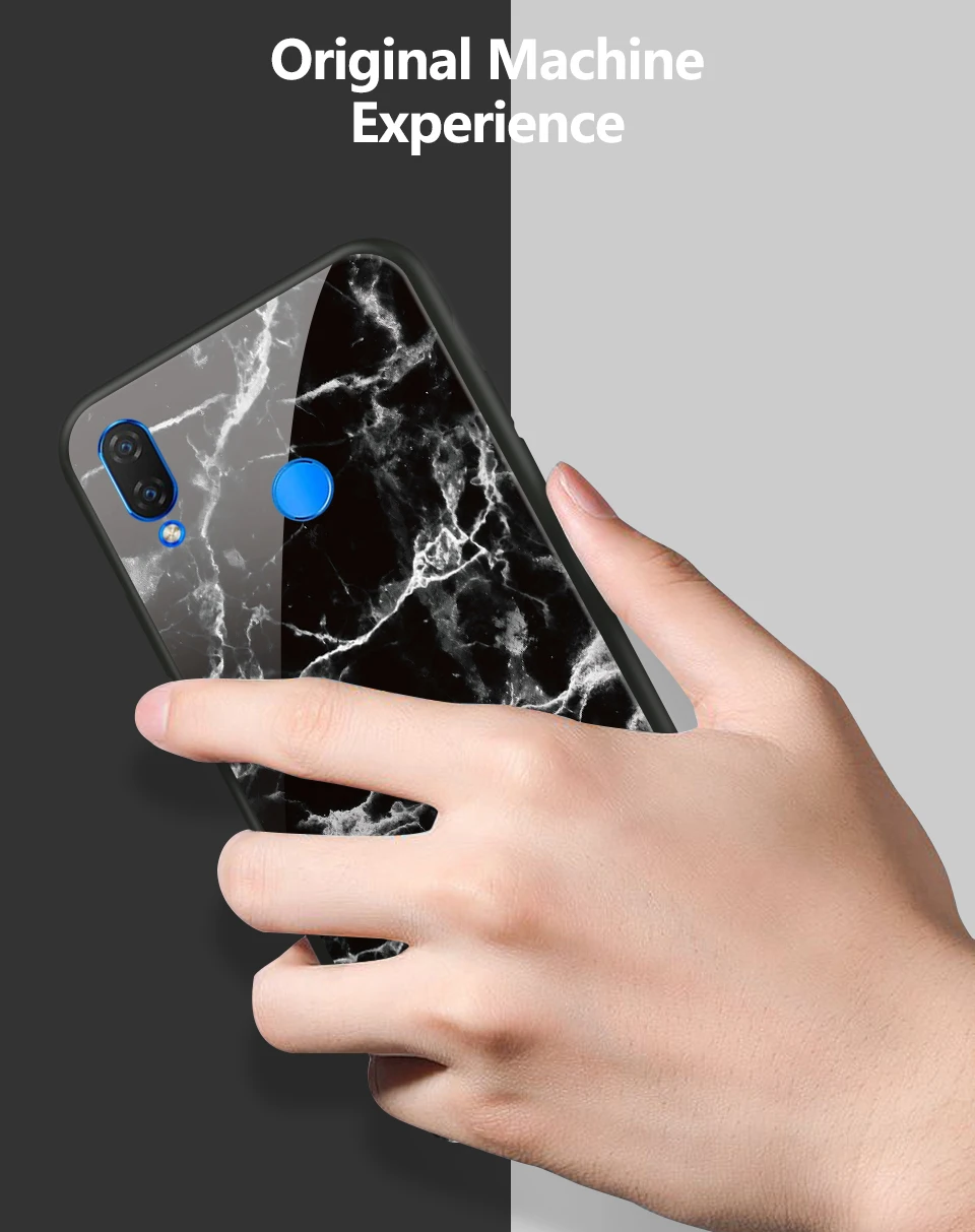 Противоударный Роскошный чехол для телефона из закаленного стекла для huawei Nova 3i/P Smart+ для huawei P Smart модный защитный чехол