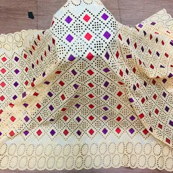 

CS New Arrivals High Quality Swiss Voile Lace In Switzerland African Dry Lace Fabric 100%Punch Holes Cotton Lace For Party