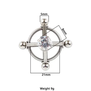 

2020 New 6 colors fashion round fake nipple ring No Piercing stainless steel Sexy charm jewelry body gift for women charms