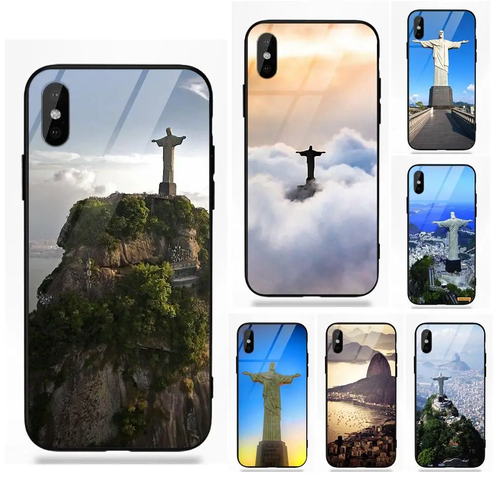 Бразилия Рио-де-Жанейро статуи Иисуса для Apple iPhone 5 5C 5S SE 6 6S 7 8 Plus X XS Max XR