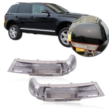 

CAPQX 2PCS side Rear view mirror LED turn signal lamp light For VW TOUAREG 2003 2004 2005 2006 7L6 949 102