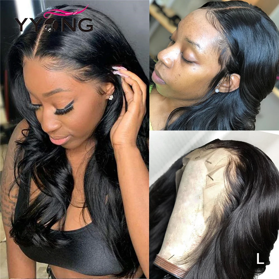 US $53.57 Yyong 4x4 Lace Closure Wig Amp 1x6 T Part Lace Human Hair Wigs Remy Malaysian Body Wave Lace Frontal Wig Natural Hairline 150