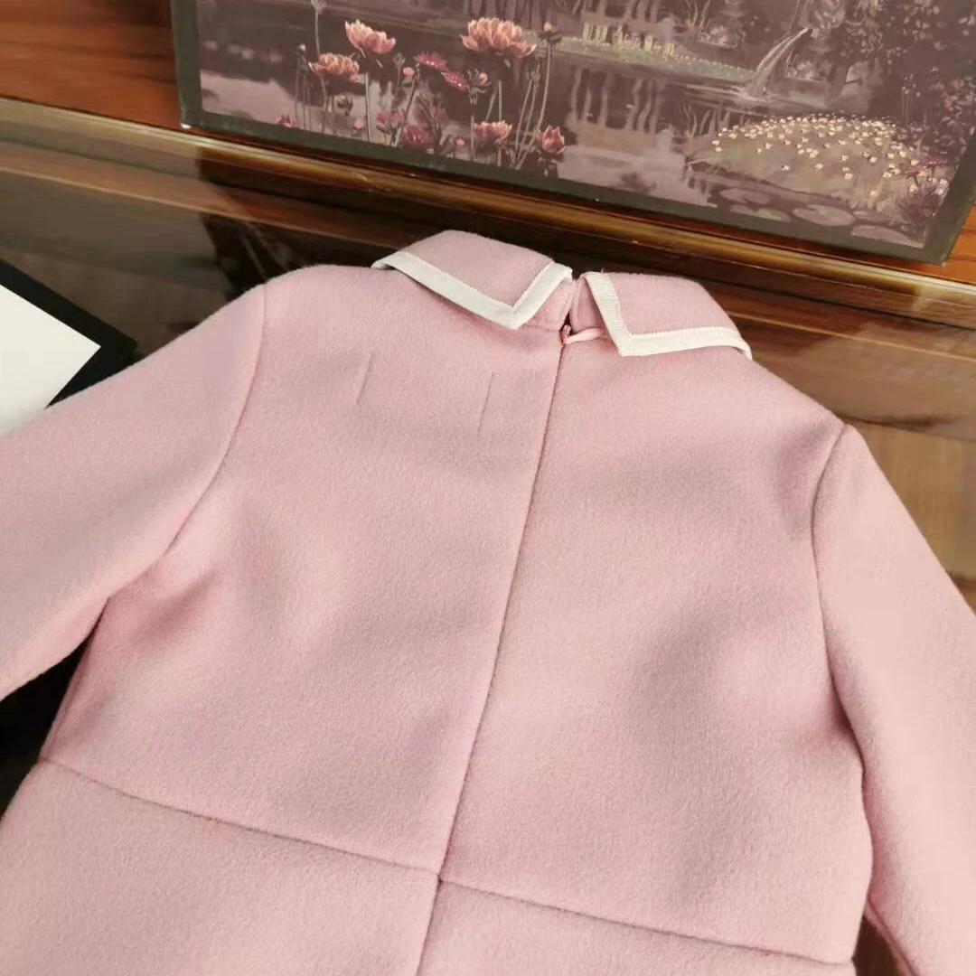 Розовое платье для маленьких девочек; vestido; платье для крещения с бантом и длинными рукавами; Зима г.; консервативный стиль; платья принцессы для маленьких девочек