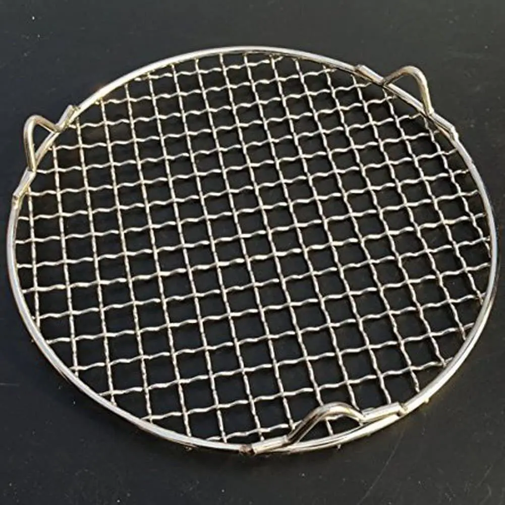 Round Steaming Cooling and Baking Barbecue Rack with 1" Height Legs Heat Resistant Round Cooking Grate Cross Wire Cooking Grid