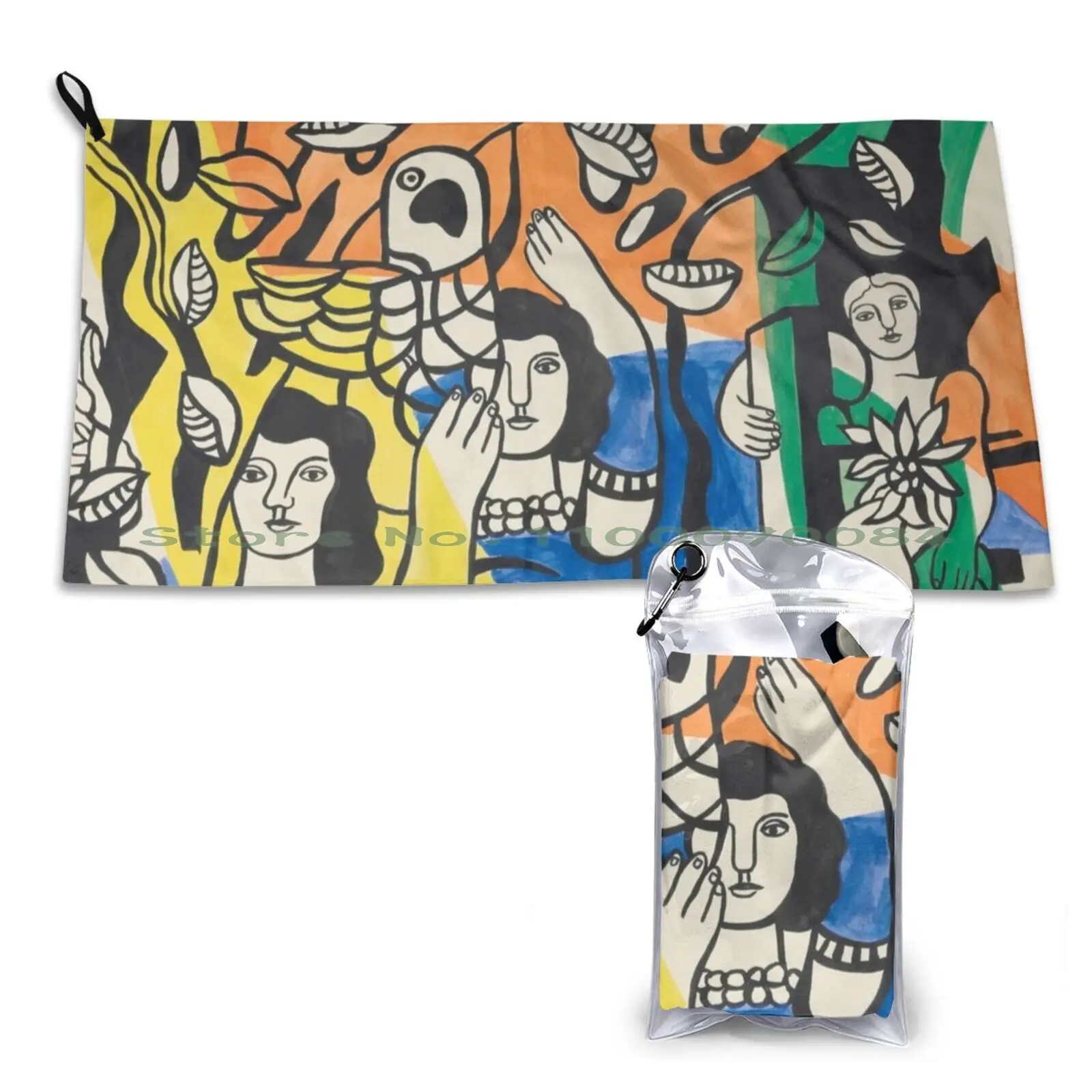 Fernand Leger Les Femmes Au Perroquet Quick Dry Towel Gym Sports Bath Portable Rainbow Blitz Shipping Rainbow Dash My Little