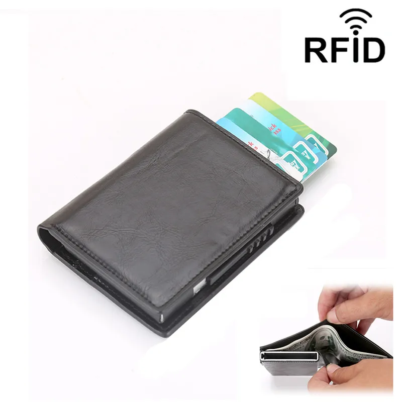 

Чехол-кошелек для визиток из искусственной кожи, с RFID-защитой, винтажный, 2020