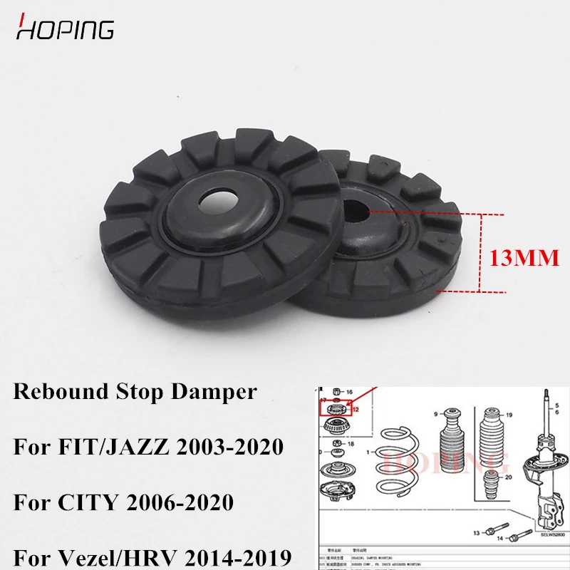 Hoping Auto Front Shock Abdorber Rebound Stop Damper For Honda City Jazz Gd1 Gd3 Gd6 Gd8 2003 2008 Gk5 Gm6 2014 2018 Shock Absorber Parts Aliexpress