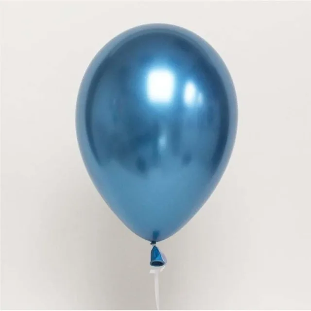 XXYYZZ 10pcs12 дюймов хром Гладкий металлический жемчуг круглый латексный Свадебный шар рынок отель День рождения украшения - Цвет: blue