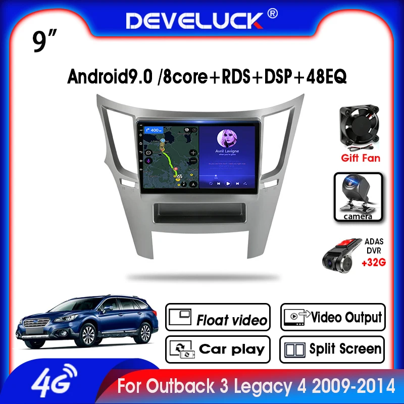 

Android 9.0 8-core Car Radio For Subaru Outback 3 Legacy 4 2009-2014 Din 4G+64G GPS Navigation carplay Multimedia Video Player