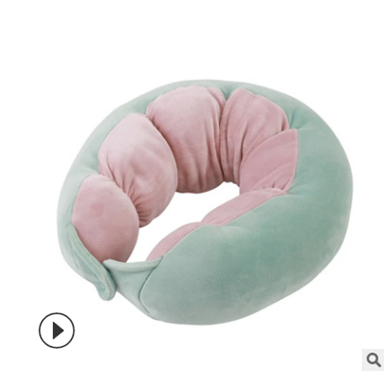 Memory Foam U-shaped Travel Pillow Neck Support Head Rest Airplane Soft Cushion - Цвет: Зеленый