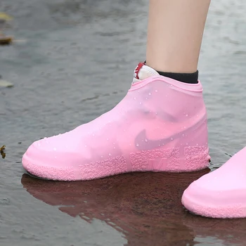 

JXSALLPLQ Waterproof Shoe Cover Silicone Rain Shoes Reusable Non-slip Thickening Rain Boots Unisex Outdoor Fishing Shoe Cover