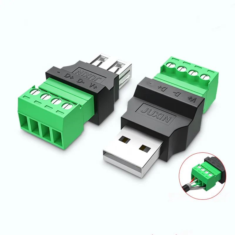 1 шт. 4 контактный разъем USB 2 0 типа A штекер гнездо с защитным разъемом для